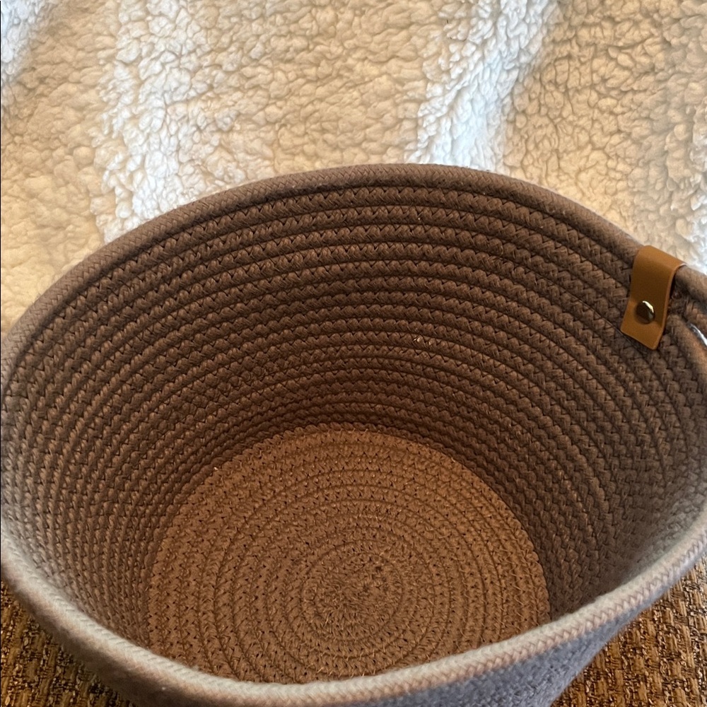 Gray Woven Storage Basket - Picture 2 of 8